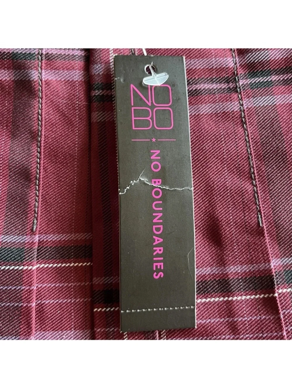 No Boundaries Skirt Kilt Size Large 11-13 Plaid Pleated Buckles Punk Juniors New